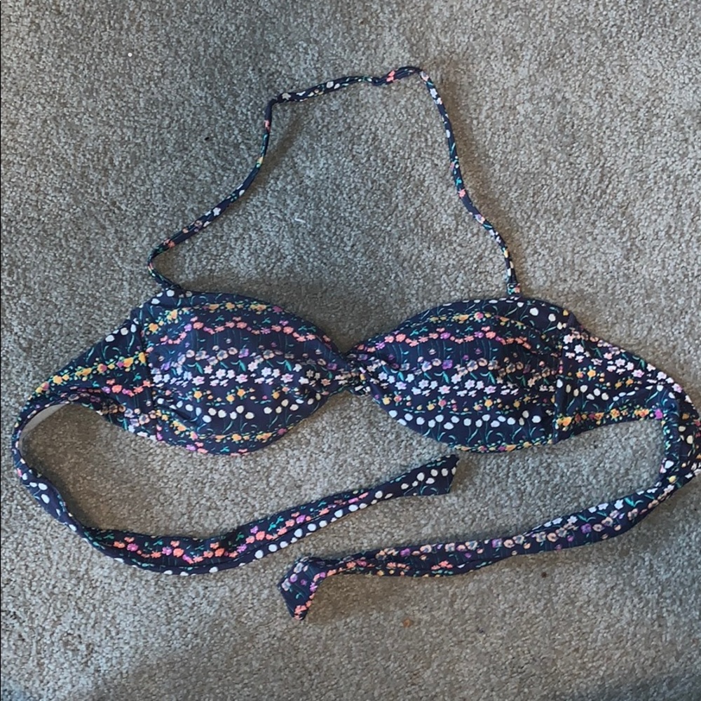aerie floral bikini top